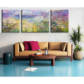 Painting by Numbers Water Lilies- 3-Panel (Triptych)